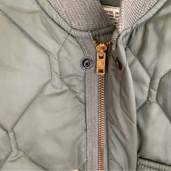 Vintage Jacket Liner CWU-9/P Quilted Underwear USAF Full Zip Small S - Picture 2 of 8